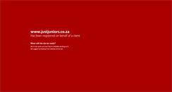 Desktop Screenshot of justjuniors.co.za