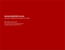 Tablet Screenshot of justjuniors.co.za